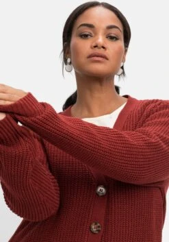 Longstrickjacke Mit Tiefem V-Ausschnitt, Soft -Sommertraum Mode 14574701873 04JUO 02 SH