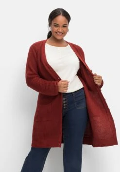 Longstrickjacke Mit Tiefem V-Ausschnitt, Soft -Sommertraum Mode 14574701873 04JUP 02 SH