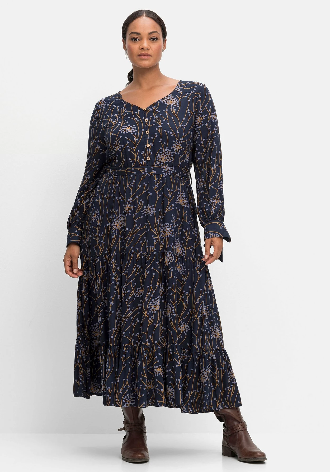 Maxikleid Mit Floralem Alloverdruck 2 Maxikleid Mit Floralem Alloverdruck