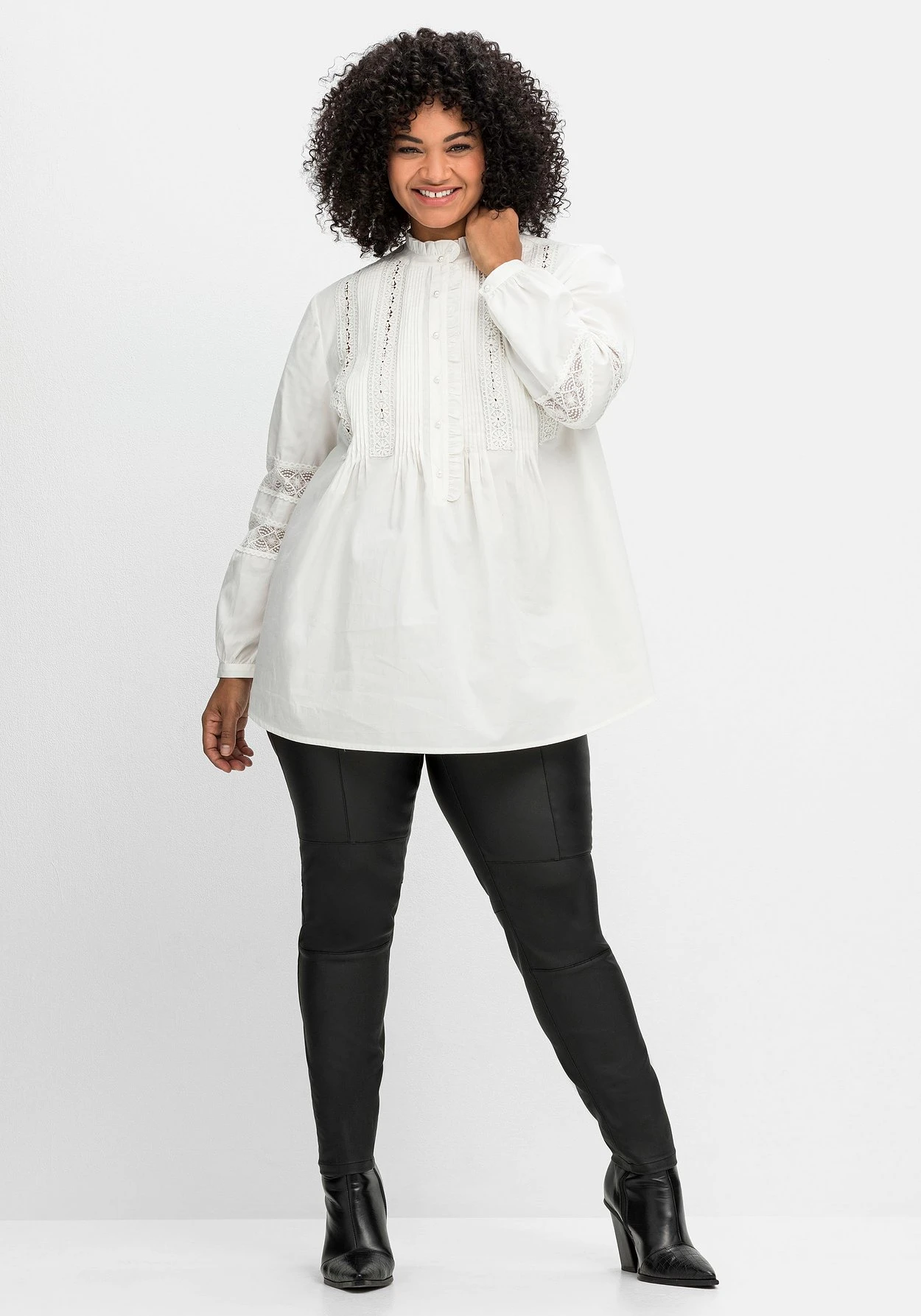 Schmale Stretchhose Mit Leichtem Schimmer 7 Schmale Stretchhose Mit Leichtem Schimmer – Bild 5