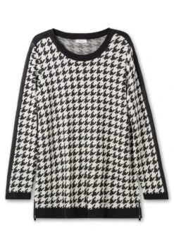 Sheego Pullover Mit U-Boot-Ausschnitt, Im Hahnentrittmuster 10 Sheego Pullover Mit U-Boot-Ausschnitt, Im Hahnentrittmuster -Sommertraum Mode 14578700404 04J3I 00 SH