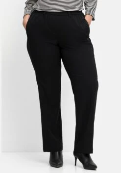 Sheego Gerade Hose Mit Gummibund Und Satinpiping -Sommertraum Mode 14579700289 04IJM 02 SH