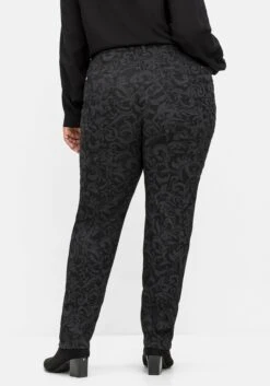 Sheego Schmale Hose Mit Tonigem Jacquardmuster -Sommertraum Mode 14579800289 04IFV 03 SH