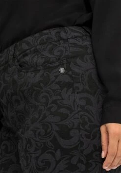 Sheego Schmale Hose Mit Tonigem Jacquardmuster -Sommertraum Mode 14579800289 04IG0 02 SH