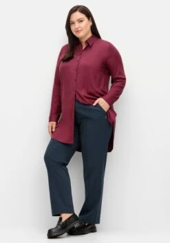 Sheego Gerade Businesshose Mit Biesen Und Teilgummibund -Sommertraum Mode 14580900035 04UVE 02 SH