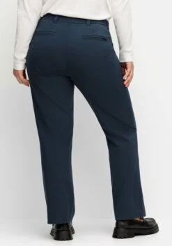 Sheego Gerade Businesshose Mit Biesen Und Teilgummibund -Sommertraum Mode 14580900035 04UVK 02 SH