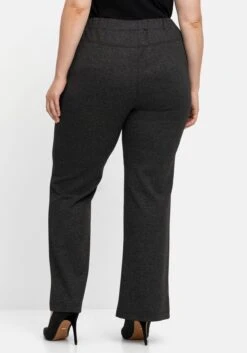 Sheego Bootcut-Hose Mit Schlupfbund, Salz- Und-Pfeffer-Optik -Sommertraum Mode 14581200404 04IIP 02 SH