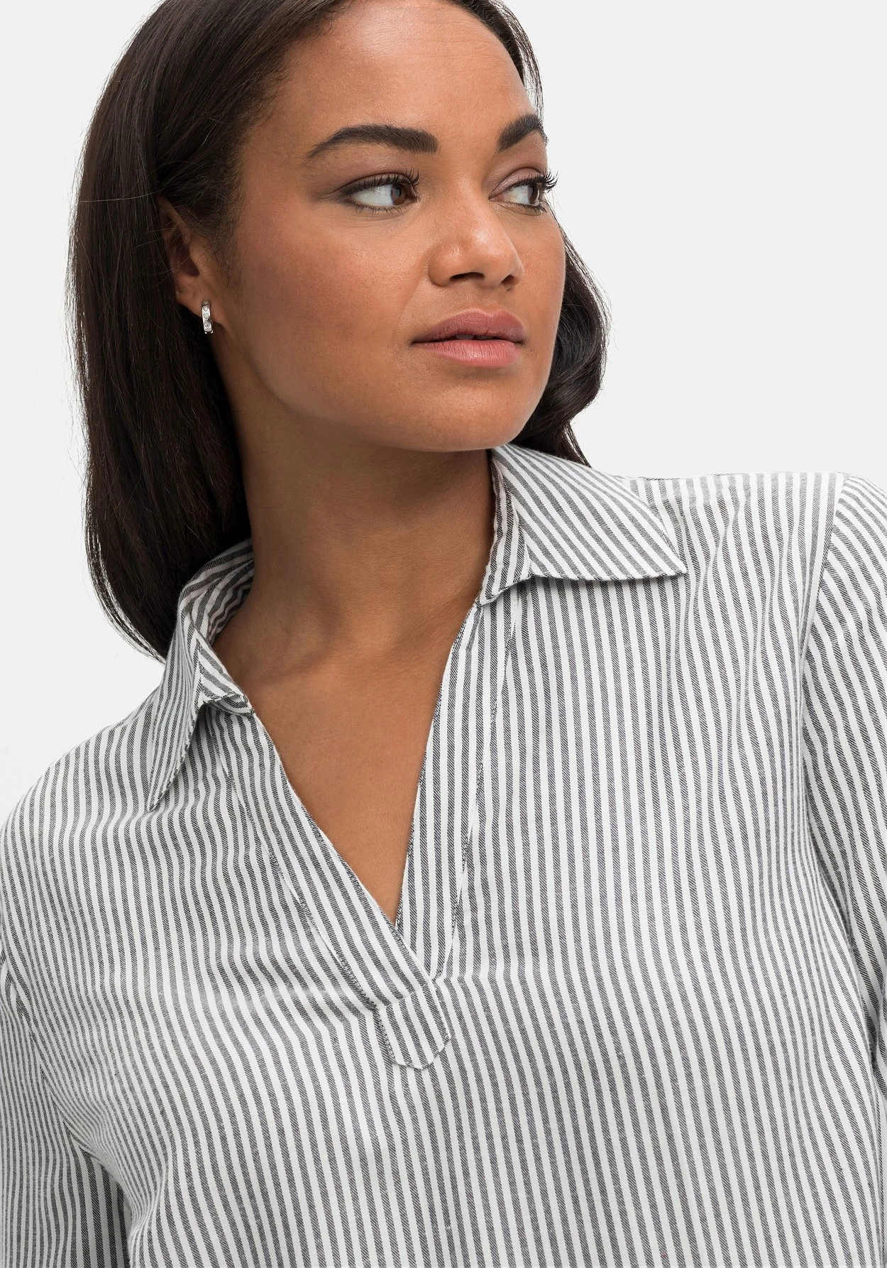 Sheego Gestreifte Longtunika Mit Gerundetem Saum 8 Sheego Gestreifte Longtunika Mit Gerundetem Saum – Bild 6