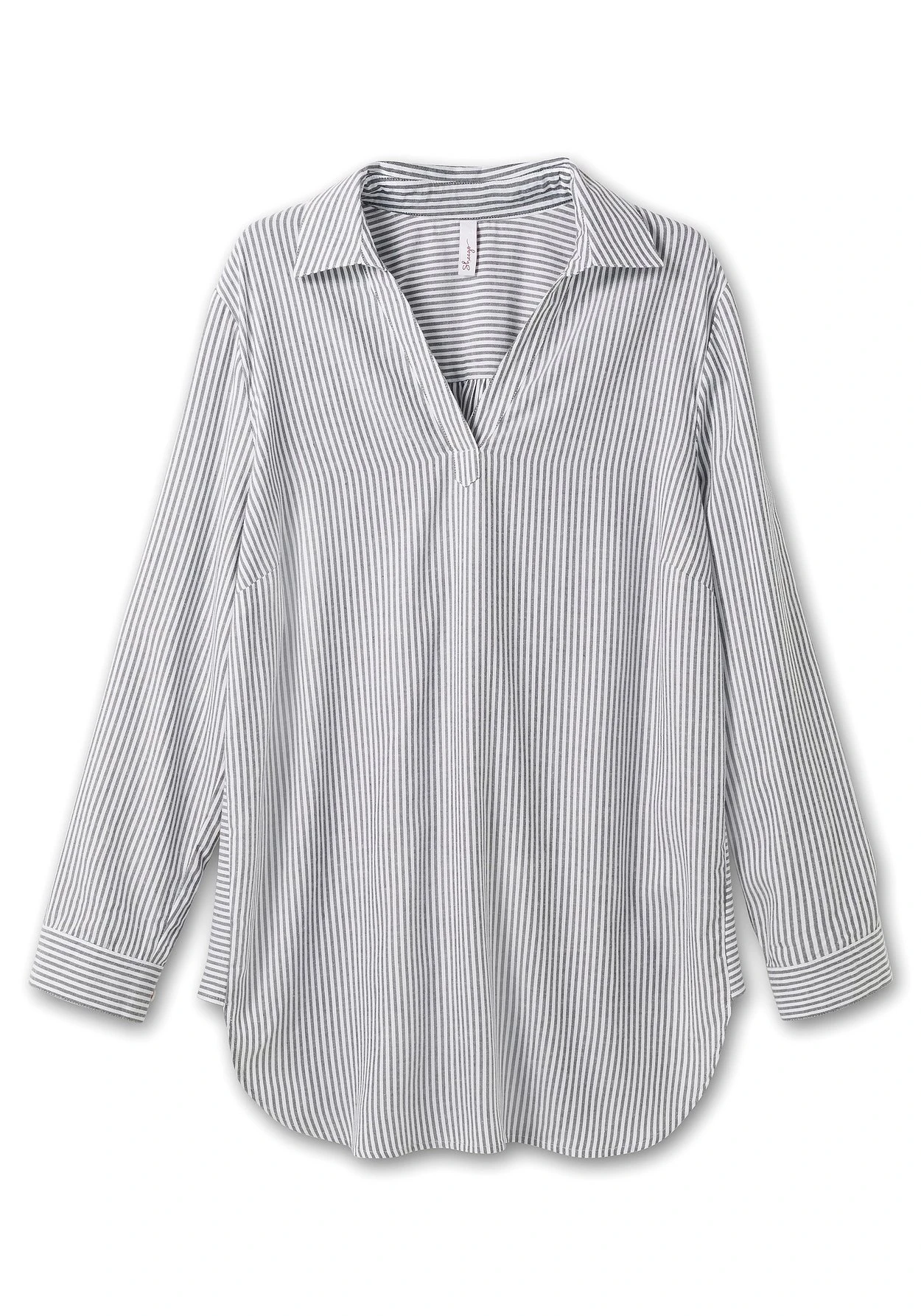 Sheego Gestreifte Longtunika Mit Gerundetem Saum 6 Sheego Gestreifte Longtunika Mit Gerundetem Saum – Bild 4