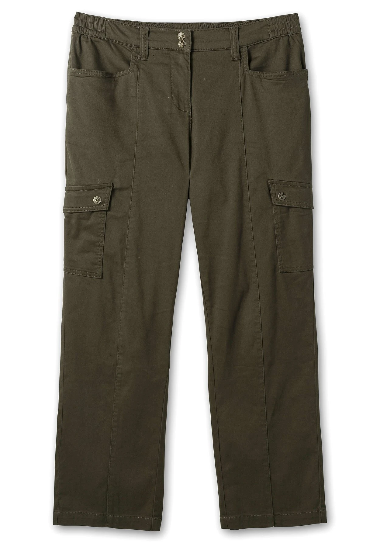 Sheego Cargohose Mit Teilgummibund, Leicht Glänzend 6 Sheego Cargohose Mit Teilgummibund, Leicht Glänzend – Bild 4