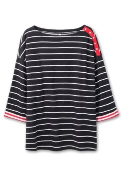 Sheego Sweatshirt Mit Ringeln Und Kontrastdetails 10 Sheego Sweatshirt Mit Ringeln Und Kontrastdetails -Sommertraum Mode 14584900404 04JLE 00 SH