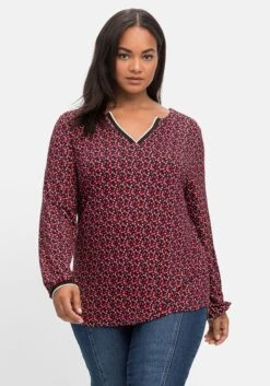 Sheego Tunika Mit Alloverprint Und V-Ausschnitt