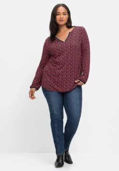 Sheego Tunika Mit Alloverprint Und V-Ausschnitt -Sommertraum Mode 14595201491 04JQK 02 SH