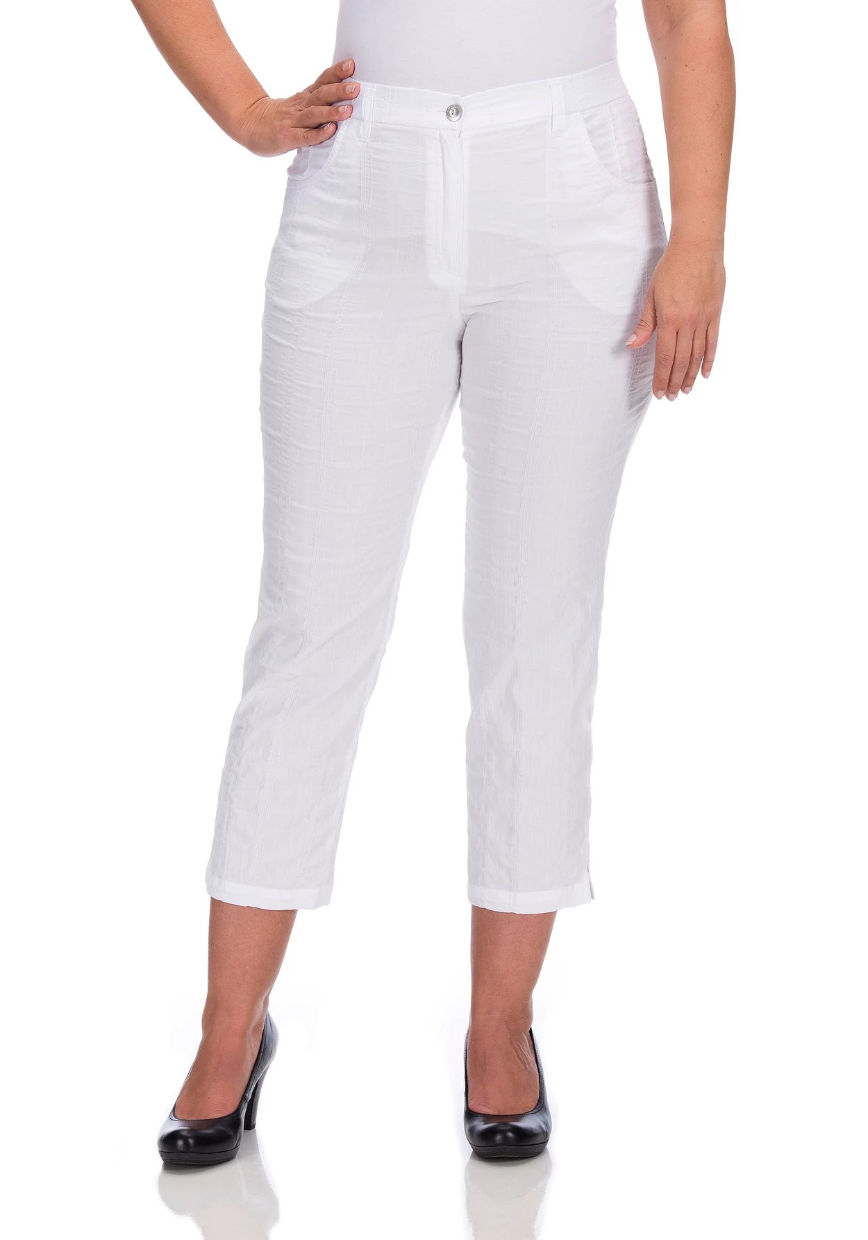 Gerade 7/8-Hose Mit Komfortbund, Bügelfreie Qualität 3 Gerade 7/8-Hose Mit Komfortbund, Bügelfreie Qualität