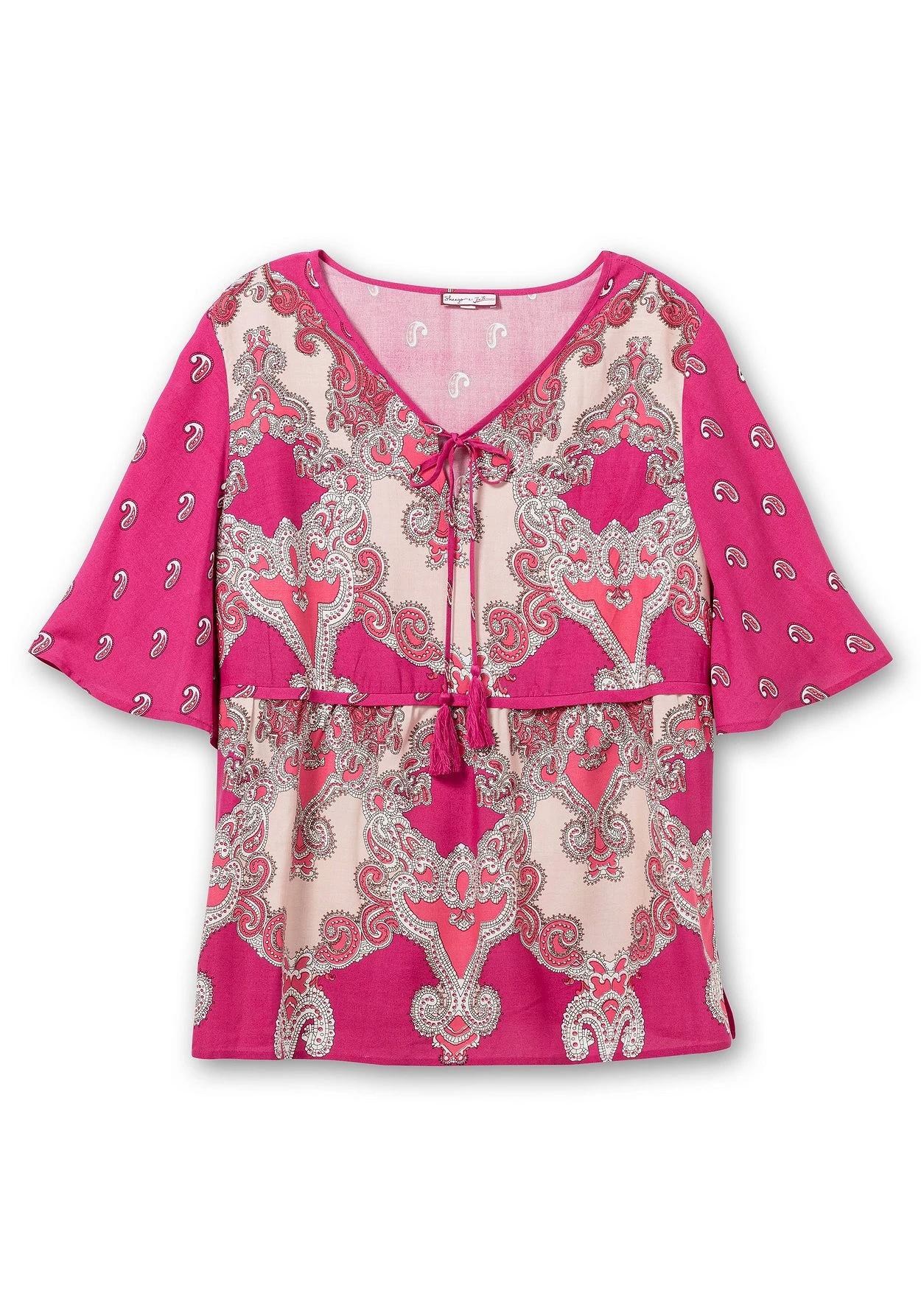 Tunika Mit Ornamentdruck Und 3/4-Flügelärmeln 5 Tunika Mit Ornamentdruck Und 3/4-Flügelärmeln – Bild 3