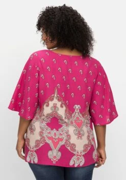 Tunika Mit Ornamentdruck Und 3/4-Flügelärmeln 9 Tunika Mit Ornamentdruck Und 3/4-Flügelärmeln -Sommertraum Mode 14672900433 04LKQ 02 SH