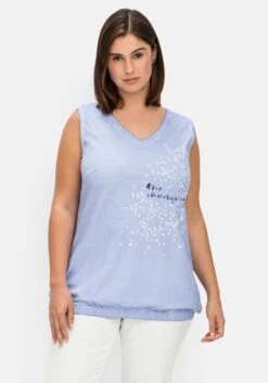 Sheego Top Mit Frontdruck Und Gummizugbund