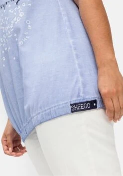 Sheego Top Mit Frontdruck Und Gummizugbund -Sommertraum Mode 14677002065 04LQL 02 SH
