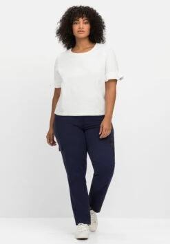 Cargohose Mit Blumenstickerei