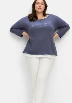 Sheego Shirt Mit Top Im Layerlook, Mit Flammgarn -Sommertraum Mode 14696500047 04MBU 02 SH