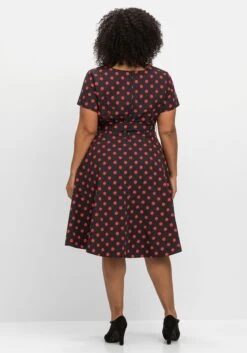 Gepunktetes Kleid Mit Herzausschnitt Und Taillenband -Sommertraum Mode 14706901491 04MFA 02 SH