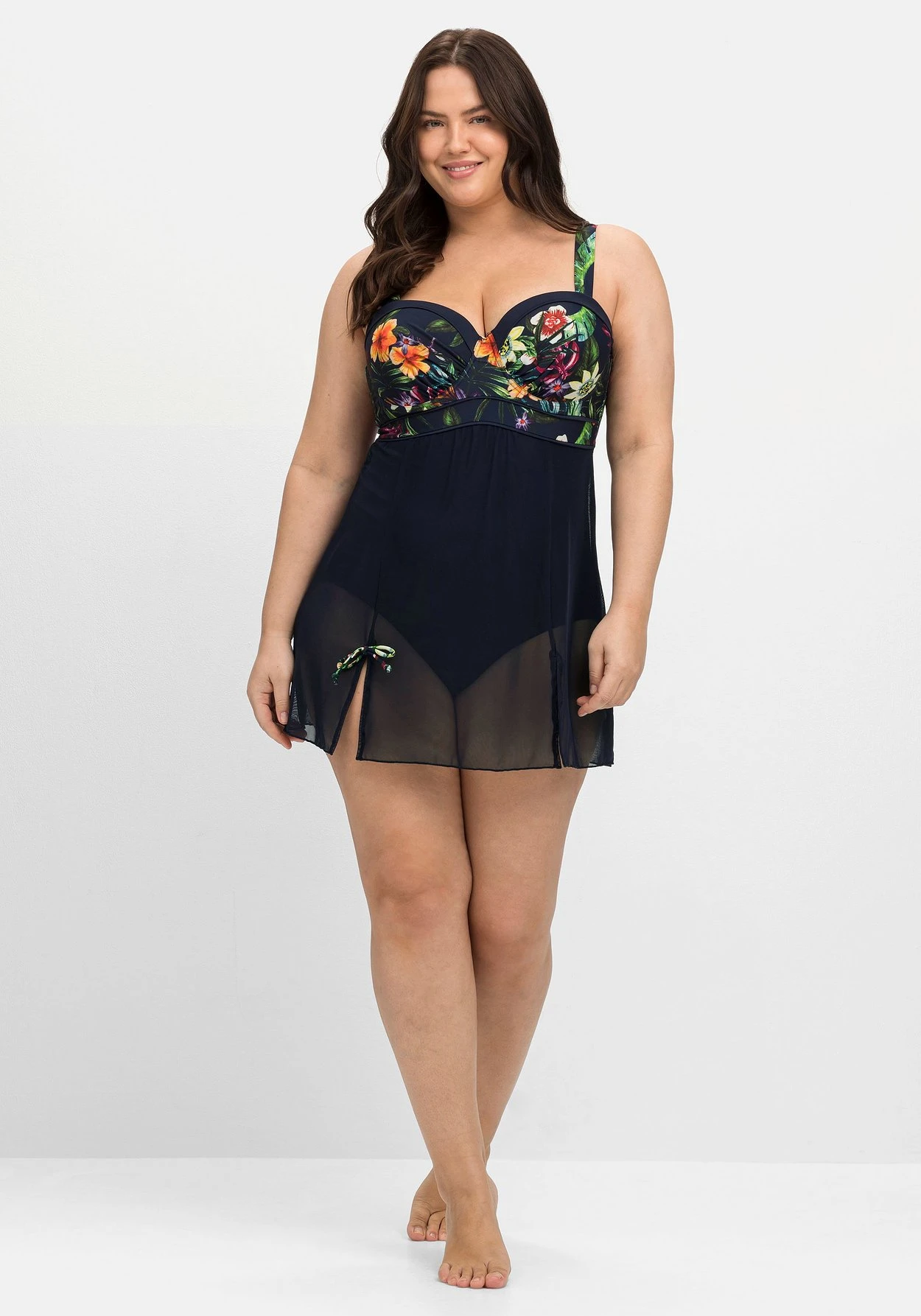 Badekleid Mit Transparentem Mesh-Rock 6 Badekleid Mit Transparentem Mesh-Rock – Bild 4