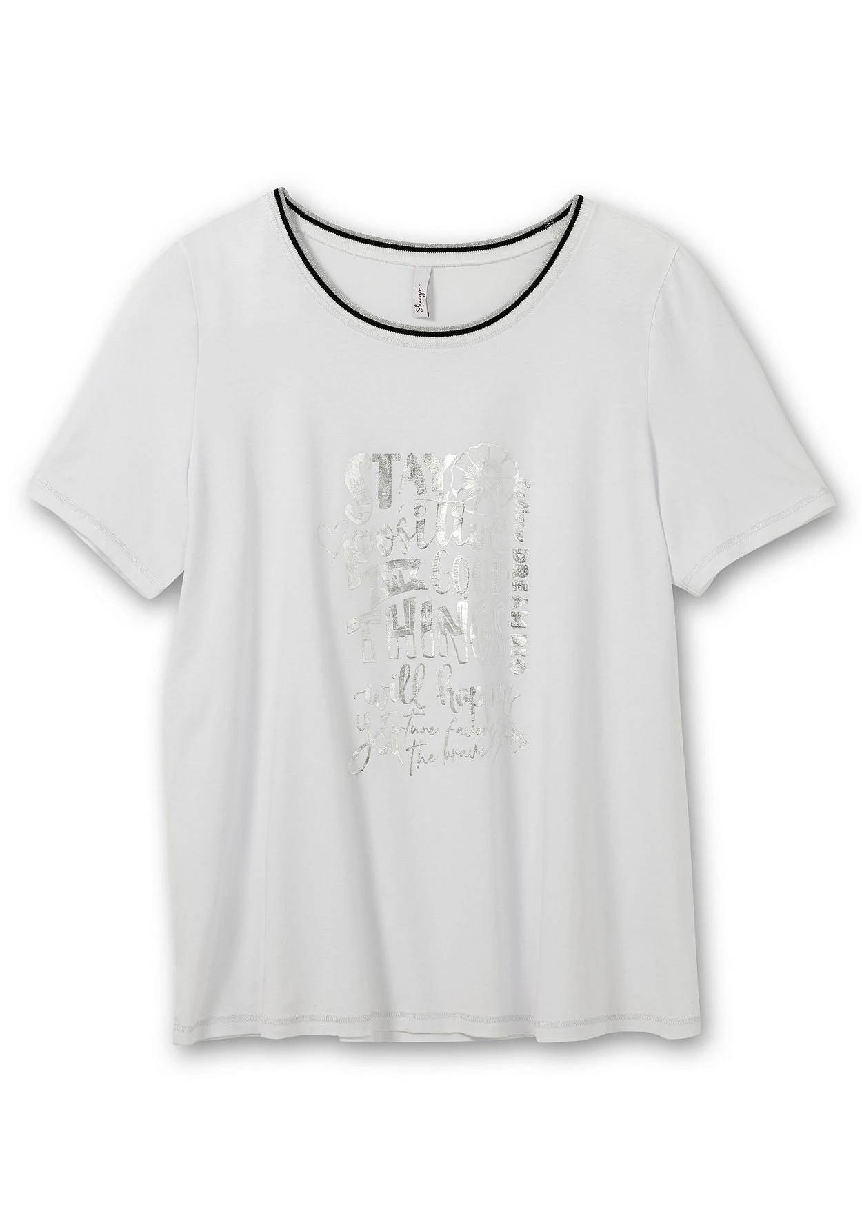 Sheego Shirt Mit Foliendruck Vorn, In Leichter A-Form 5 Sheego Shirt Mit Foliendruck Vorn, In Leichter A-Form – Bild 3