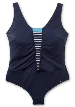 Sheego Badeanzug Mit Raffung Und Kontrasteinsatz 10 Sheego Badeanzug Mit Raffung Und Kontrasteinsatz -Sommertraum Mode 14762801739 04MRW 00 SH