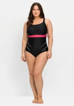 Sheego Badeanzug Mit Kontrastdetails Und Shaping-Effekt -Sommertraum Mode 14767900289 04MRC 02 SH