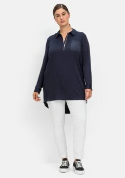 Sheego Longtunika Mit Hemdkragen Und Reißverschluss -Sommertraum Mode 14775700035 04MS4 02 SH