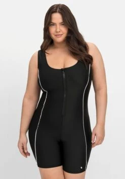 Sheego Schwimmanzug Mit Reißverschluss Und Kurzem Bein -Sommertraum Mode 14777100289 04MUU 02 SH