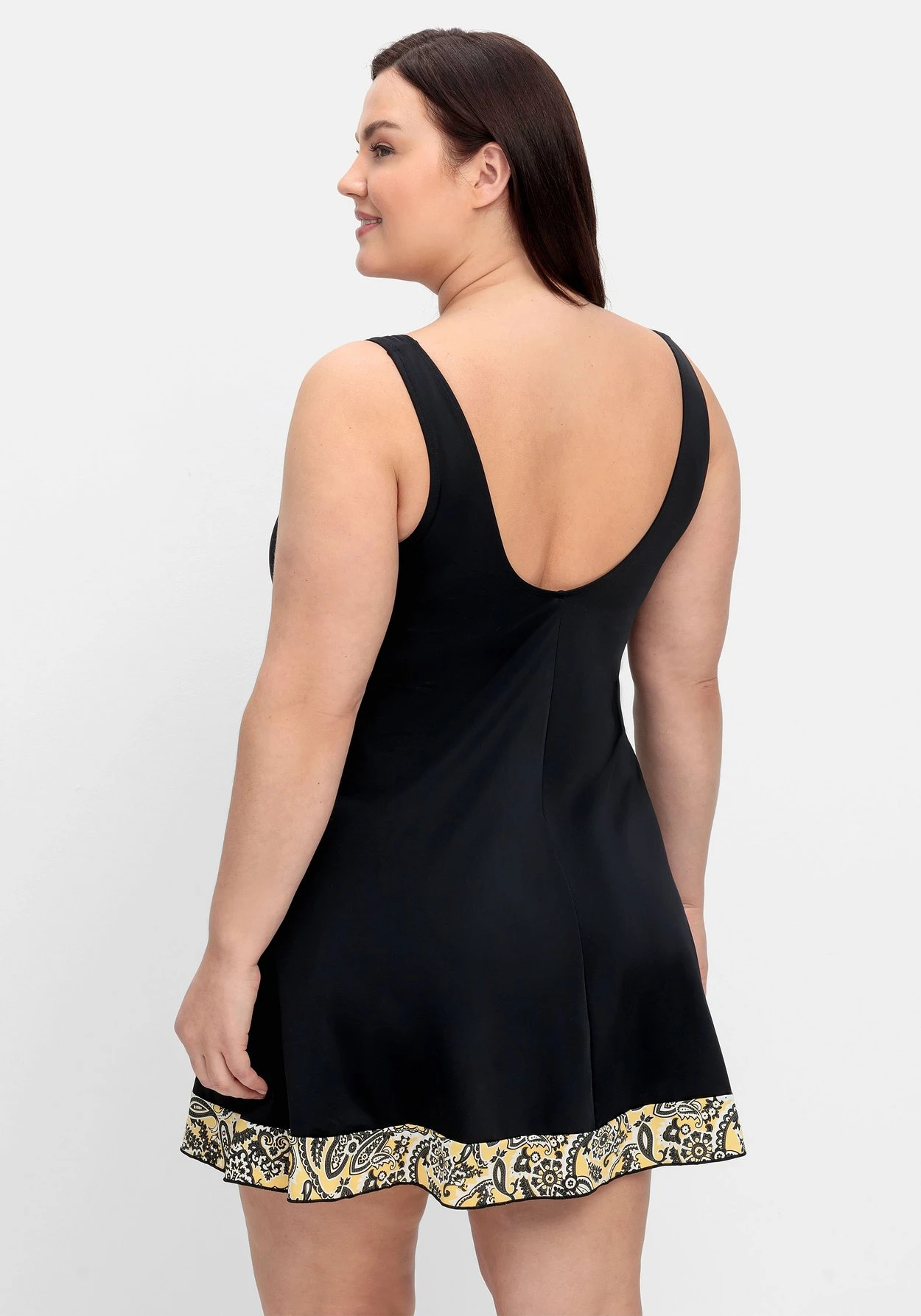 Sheego Badekleid Mit V-Ausschnitt Und Kontrast-Partien 4 Sheego Badekleid Mit V-Ausschnitt Und Kontrast-Partien – Bild 2