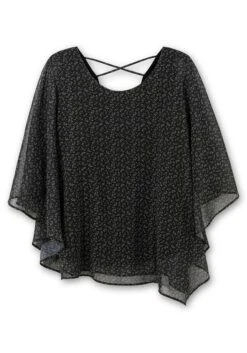 Sheego Tunika Im Poncho-Stil, Mit Minimal-Alloverdruck -Sommertraum Mode 14778401491 04NM2 00 SH