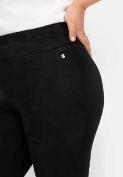 Sheego Leggings In Velourslederoptik Vorn -Sommertraum Mode 14784100289 04N8T 02 SH