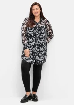 Sheego Leggings In Velourslederoptik Vorn -Sommertraum Mode 14784100289 04N8V 02 SH