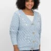 Strickjacke Im Ajourmuster Mit Blumenstickerei -Sommertraum Mode 14787500025 04N6K 02 SH