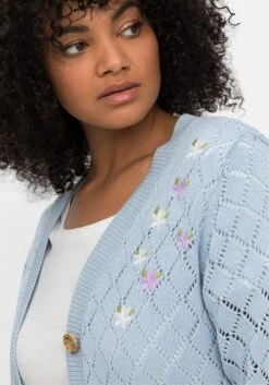 Strickjacke Im Ajourmuster Mit Blumenstickerei 12 Strickjacke Im Ajourmuster Mit Blumenstickerei -Sommertraum Mode 14787500025 04N6M 02 SH