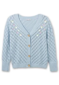 Strickjacke Im Ajourmuster Mit Blumenstickerei 10 Strickjacke Im Ajourmuster Mit Blumenstickerei -Sommertraum Mode 14787500025 04N6O 00 SH