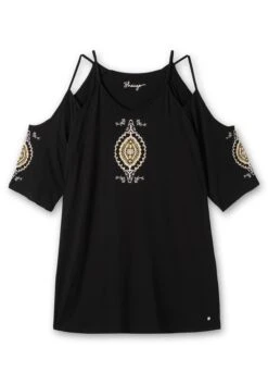 Sheego Set Aus Strandshirt Mit Cut-outs Und Caprileggings -Sommertraum Mode 14788000373 04NDU 00 SH