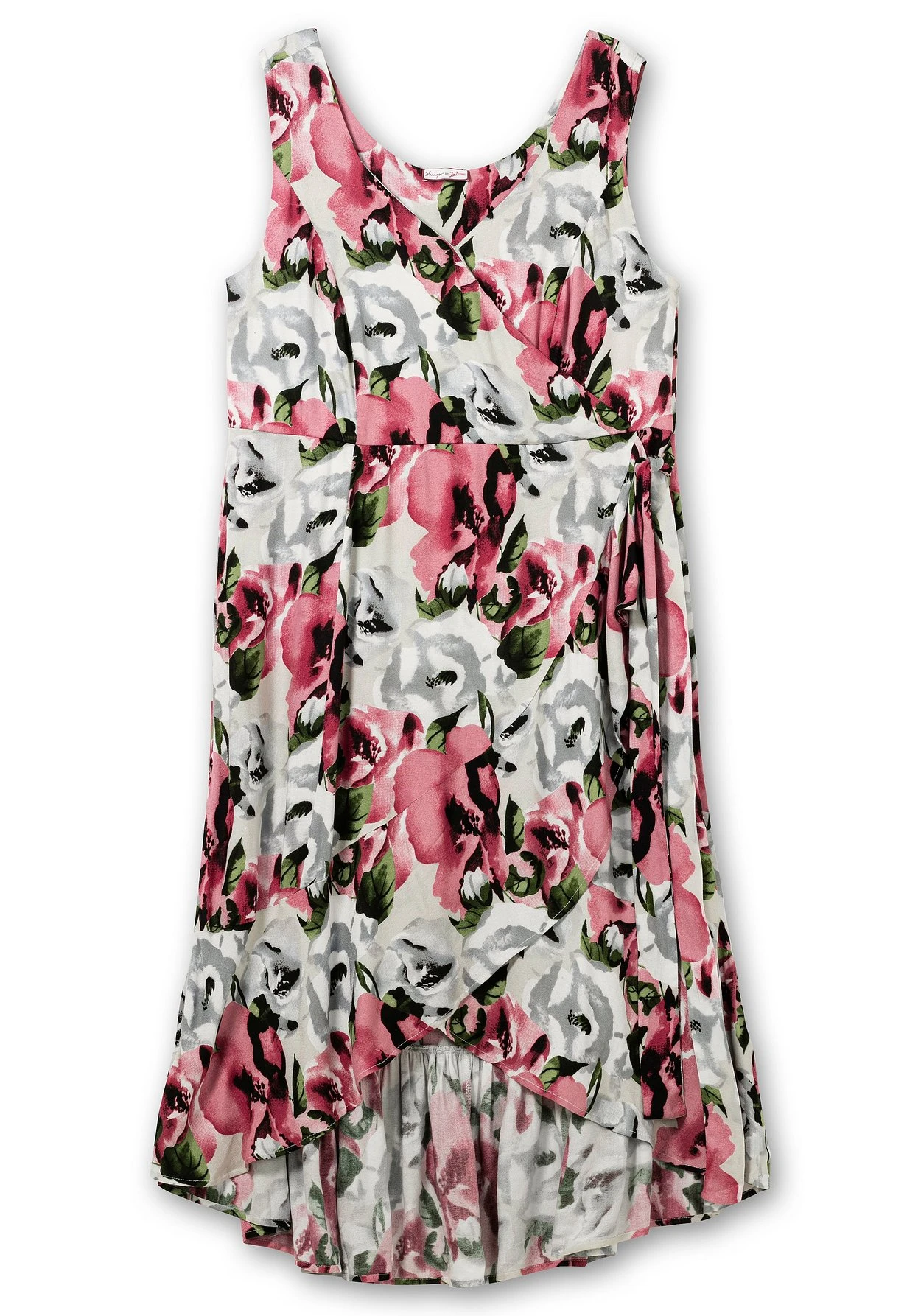 Maxikleid In Wickeloptik, Mit Blumendruck 6 Maxikleid In Wickeloptik, Mit Blumendruck – Bild 4