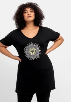 Sheego Strand-Longshirt Mit Frontdruck, In Oversized-Form -Sommertraum Mode 14788200289 04NHY 02 SH