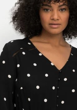 Maxikleid Mit Punkteprint Und Gesmokter Taille -Sommertraum Mode 14791501491 04NLL 02 SH