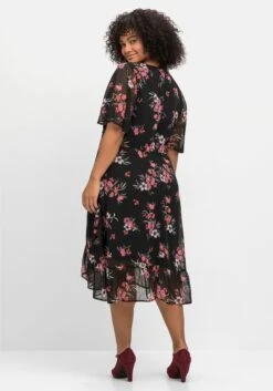 Chiffonkleid Mit Blumendruck Und Flügelärmeln 10 Chiffonkleid Mit Blumendruck Und Flügelärmeln -Sommertraum Mode 14791701491 04N5J 02 SH