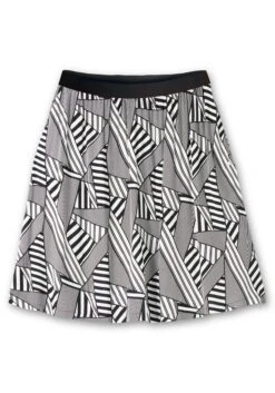 Sheego Midirock Mit Grafischem Muster Und Kontrastbund 12 Sheego Midirock Mit Grafischem Muster Und Kontrastbund -Sommertraum Mode 14824301491 04PMW 00 SH