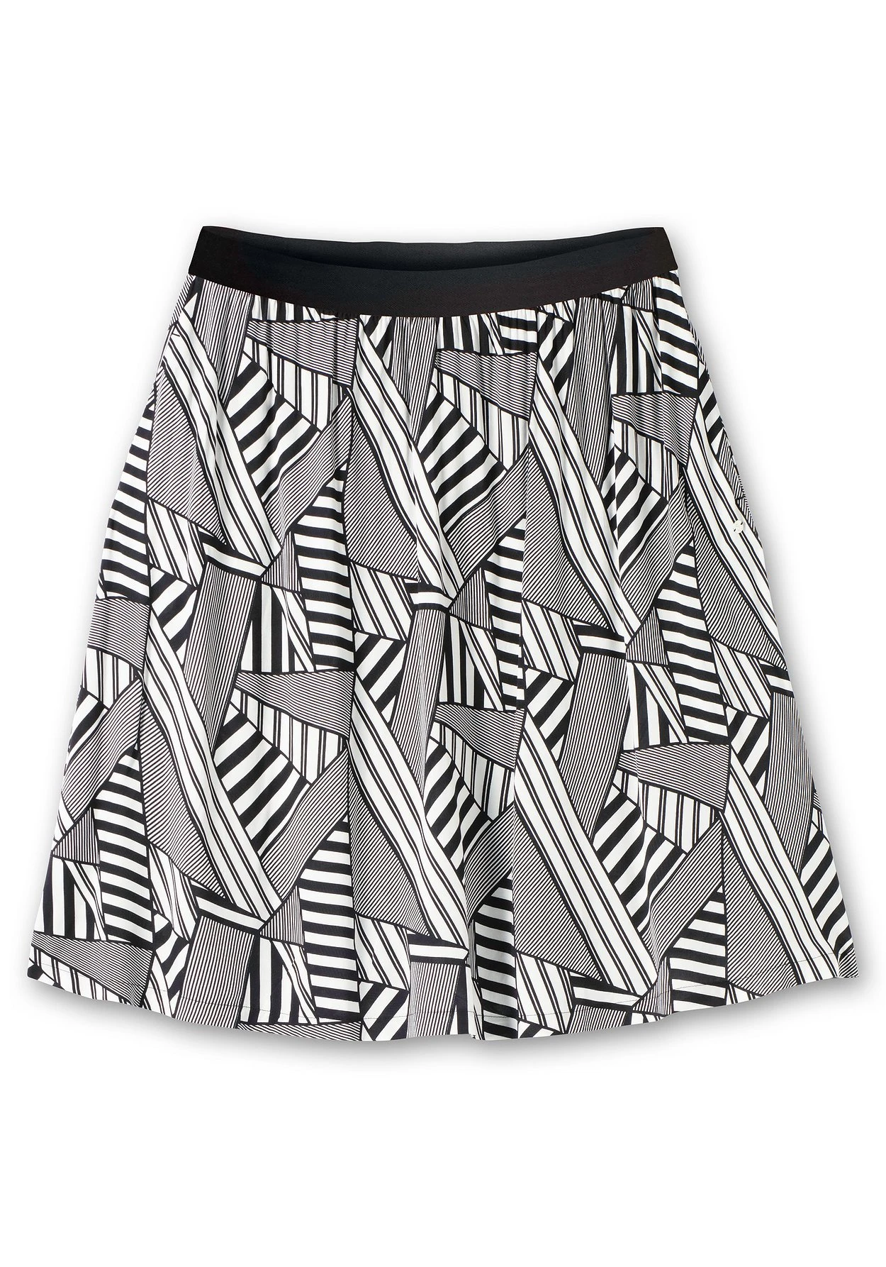Sheego Midirock Mit Grafischem Muster Und Kontrastbund 6 Sheego Midirock Mit Grafischem Muster Und Kontrastbund – Bild 4