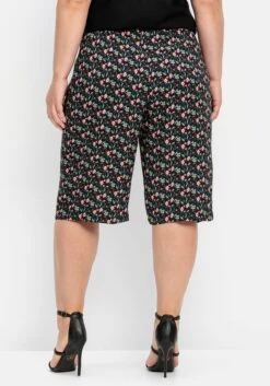 Sheego Weite Bermudas Mit Smokbund, Aus Viskose 11 Sheego Weite Bermudas Mit Smokbund, Aus Viskose -Sommertraum Mode 14825300377 04PX1 02 SH