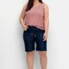 Sheego Bermudas Aus Sweat-Denim, Mit Offenem Saum -Sommertraum Mode 14879700330 04PTG 02 SH
