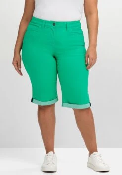 Sheego Bermudas Mit Fixiertem Aufschlag -Sommertraum Mode 14880301515 04POL 02 SH