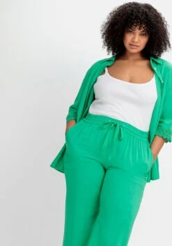 Sheego Weite Joggpants Mit Bindeband, In Ankle-Länge -Sommertraum Mode 14887901515 04Q97 02 SH