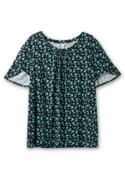 Sheego Shirt Mit Blumen Und Dekorativen Ärmeln -Sommertraum Mode 14888801491 04S1E 00 SH